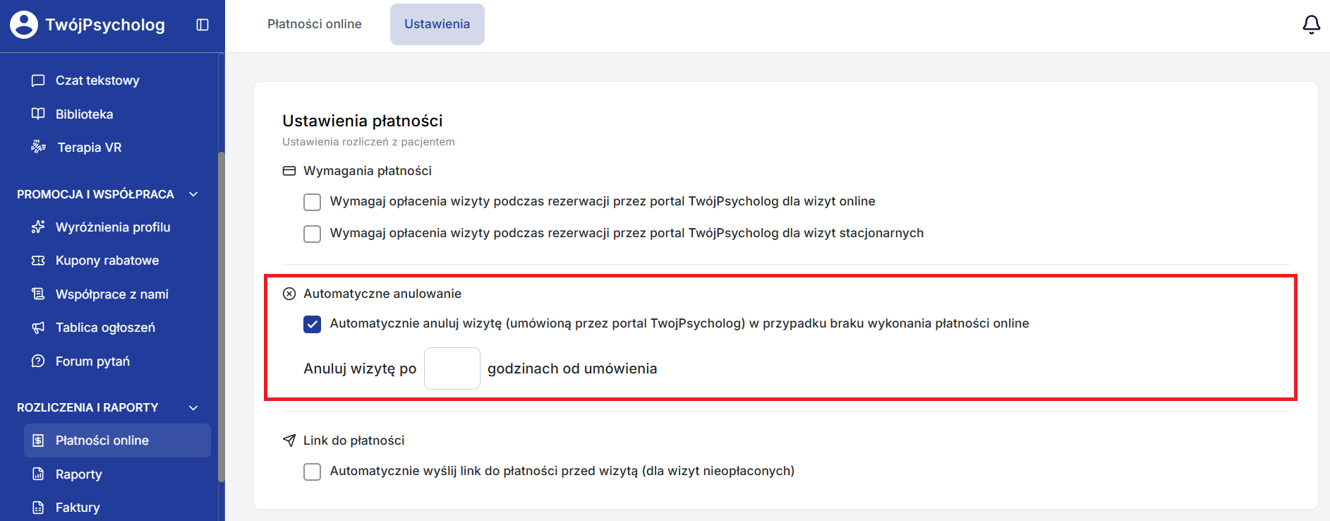 Zrzut ekranu: Trzy główne scenariusze zarządzania wizytami